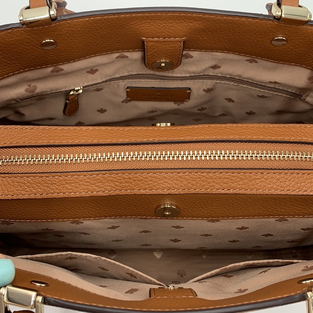 Kate Spade Leila Medium Triple Compartment Satchel Warm Ginger - Picture 11 of 16